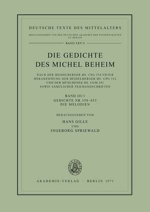 Gedichte Nr. 358–453. Die Melodien de Hans Gille