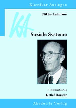 Niklas Luhmann: Soziale Systeme de Detlef Horster