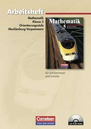 Mathematik Sekundarstufe I. 5. Schuljahr. Arbeitsheft mit CD-ROM. Ausgabe Volk und Wissen. Orientierungsstufe Mecklenburg-Vorpommern de Werner Stoye