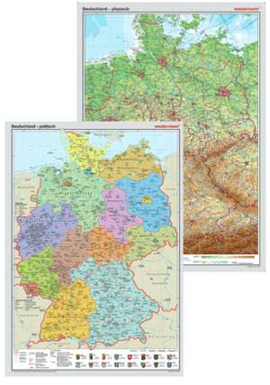 Posterkarten Geographie: Posterkartenset Deutschland