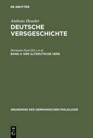 Der altdeutsche Vers de Andreas Heusler