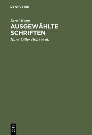 Ausgewählte Schriften de Ernst Kapp