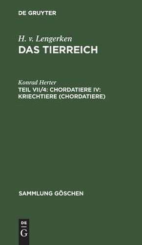 Kriechtiere (Chordatiere) de Konrad Herter