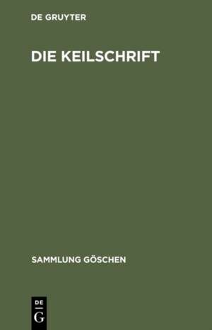 Die Keilschrift de De Gruyter