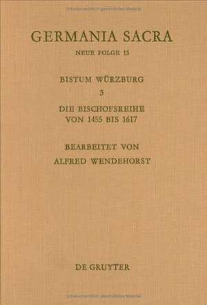 Die Bistümer der Kirchenprovinz Mainz. Das Bistum Würzburg III. de Alfred Wendehorst