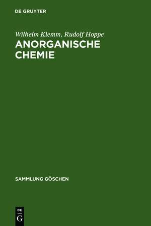 Anorganische Chemie de Wilhelm Klemm