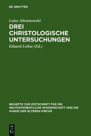 Drei christologische Untersuchungen de Luise Abramowski