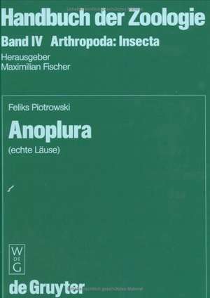 Anoplura: (echte Läuse) de Feliks Piotrowski