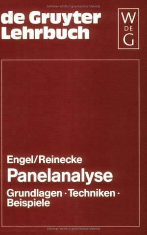 Panelanalyse: Grundlagen, Techniken, Beispiele de Uwe Engel