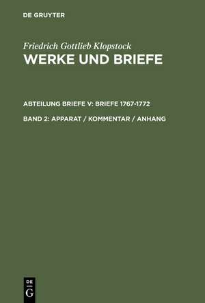 Apparat / Kommentar / Anhang de Friedrich Gottlieb Klopstock