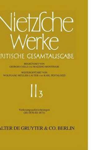 Vorlesungsaufzeichnungen (SS 1870 - SS 1871) de Friedrich Nietzsche