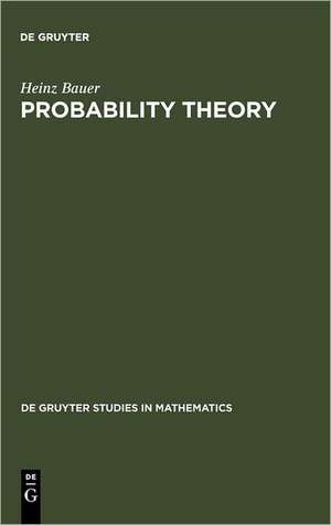 Probability Theory de Heinz Bauer