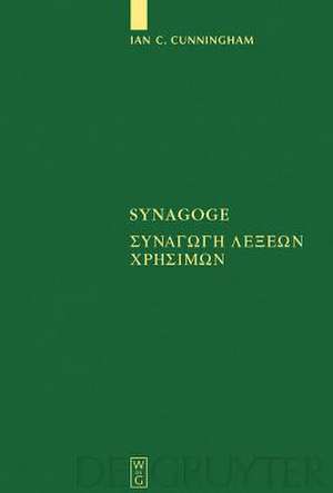 Synagoge: [Synagoge lexeon chresimon] Texts of the Original Version and of MS. B de Ian C. Cunningham