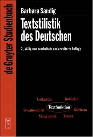 Textstilistik des Deutschen de Barbara Sandig