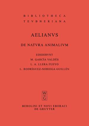 De natura animalium de Claudius Aelianus