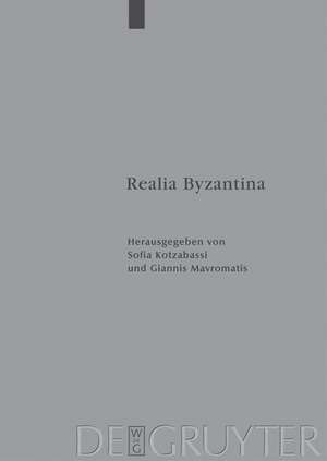 Realia Byzantina de Sofia Kotzabassi