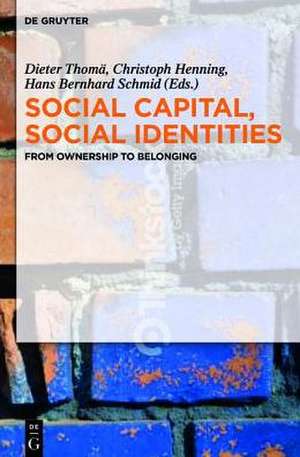 Social Capital, Social Identities: From Ownership to Belonging de Dieter Thomä