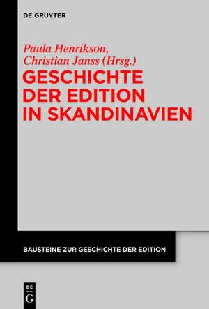 Geschichte der Edition in Skandinavien de Paula Henrikson