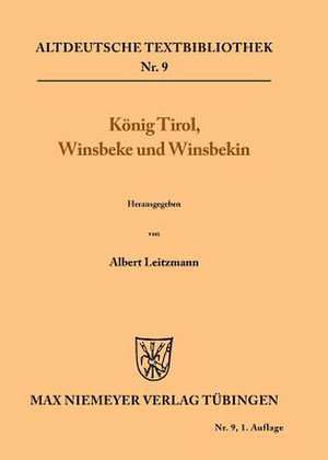 König Tirol, Winsbeke und Winsbekin de Albert Leitzmann