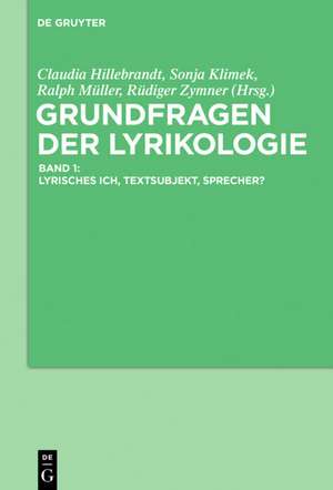 Grundfragen der Lyrikologie 1 de Claudia Hillebrandt