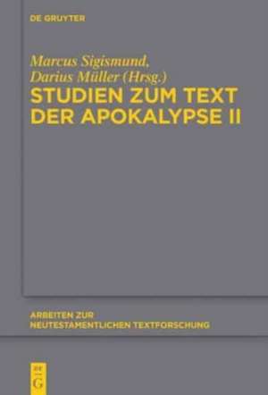 Studien zum Text der Apokalypse II de Marcus Sigismund