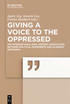 Giving a voice to the Oppressed? de Agnès Arp