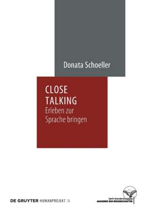 Close Talking de Donata Schoeller