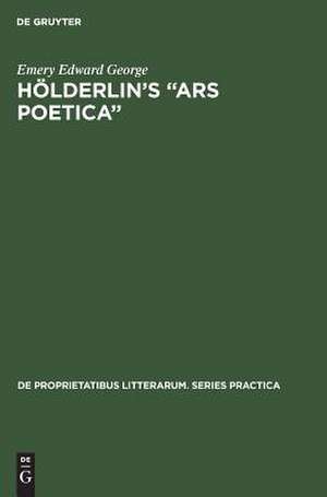 Hölderlin's "Ars poetica": a part-rigorous analysis of information structure in the late hymns de Emery Edward George