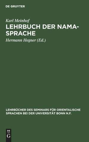 Lehrbuch der Nama-Sprache de Karl Meinhof