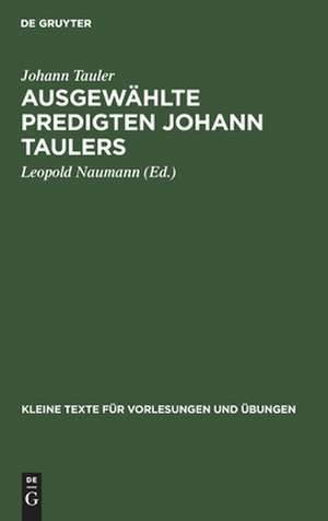 Ausgewählte Predigten Johann Taulers de Johann Tauler