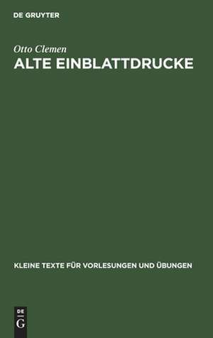 Alte Einblattdrucke de Otto Clemen