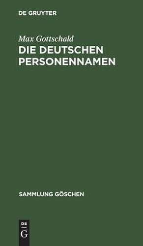 Die deutschen Personennamen de Max Gottschald