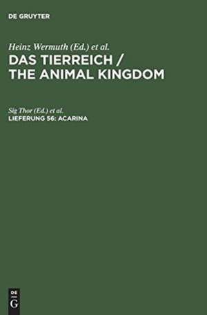 Acarina: Bdellidae, Nicoletiellidae, Cryptognathidae, aus: Das Tierreich : eine Zusammenstellung und Kennzeichnung der rezenten Tierformen, Lfg. 56 de Sig Thor