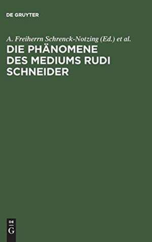 Die Phänomene des Mediums Rudi Schneider de Eugen Bleuer