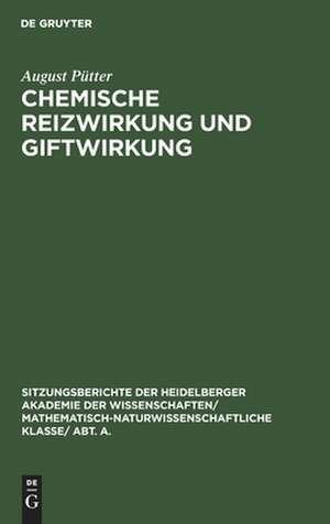 Chemische Reizwirkung und Giftwirkung de August Pütter