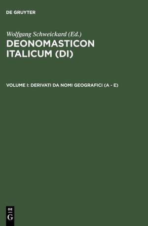 Derivati da nomi geografici (A - E) de Wolfgang Schweickard