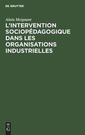 L'intervention sociopédagogique dans les organisations industrielles. Contribution à la recherche et à l'action dans le domaine de l'education des adultes en milieu industriel, à propos de deux expériences de Alain Meignant