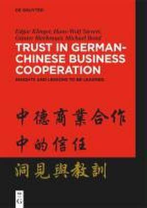 Trust in German-Chinese Business Cooperation de Edgar Klinger