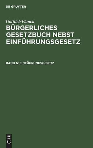 Einführungsgesetz de Gottlieb Planck