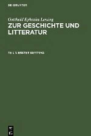 Erster Beytrag de Gotthold Ephraim Lessing