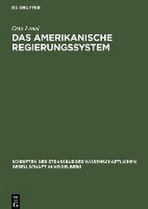 Das amerikanische Regierungssystem de Otto Lenel