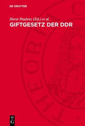 Giftgesetz der DDR de Peter Elstner