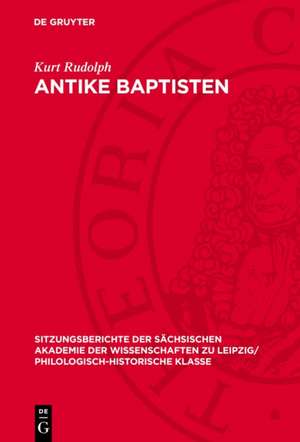 Antike Baptisten de Kurt Rudolph