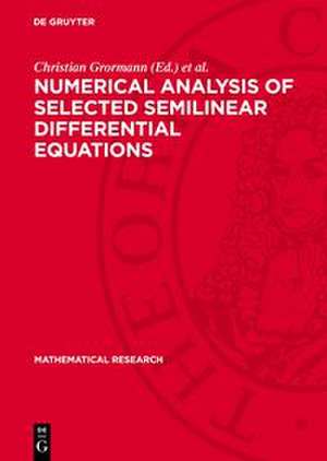 Numerical Analysis of Selected Semilinear Differential Equations de Christian Grormann