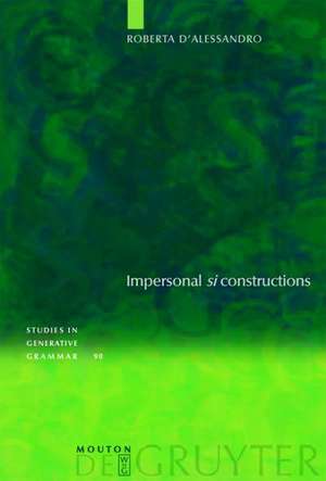 Impersonal "si" constructions: Agreement and Interpretation de Roberta D'Alessandro