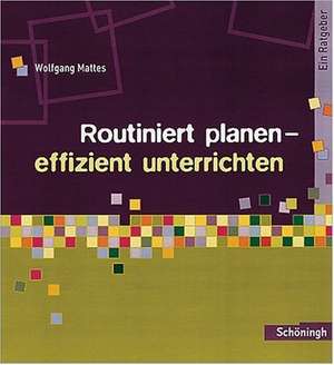 Routiniert planen - effizient unterrichten de Wolfgang Mattes