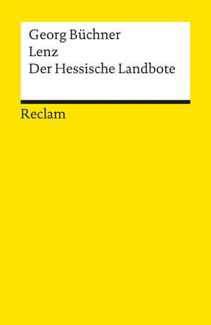 Lenz · Der Hessische Landbote. Textausgabe mit editorischer Notiz und Nachwort de Georg Büchner