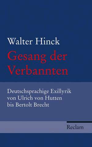 Gesang der Verbannten de Walter Hinck