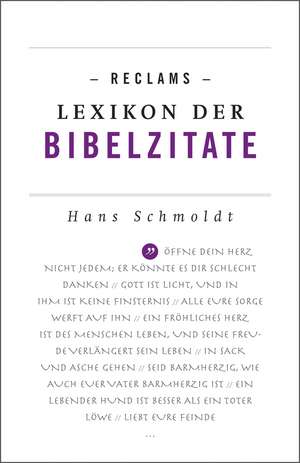 Reclams Lexikon der Bibelzitate de Hans Schmoldt