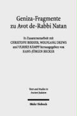 Geniza-Fragmente Zu Avot de-Rabbi Natan: Registerband Zu Den Entscheidungen Des Bundesverfassungsgerichts, Band 101-110 de Hans-Jürgen Becker